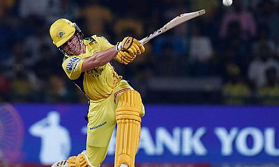 Chennai Super Kings' Dewald Brevis in action alt=