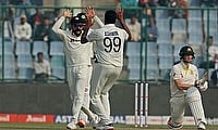 India's Ravichandran Ashwin celebrates with Virat Kohli