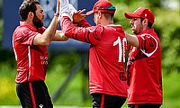 Munster Reds celebrate a wicket