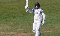 Yorkshire captain Jonny Bairstow celebrates his half-century