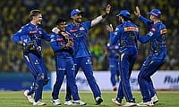 Mumbai Indians players celebrate