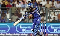 Mumbai Indians' Suryakumar Yadav in action