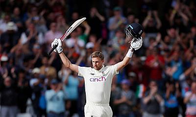 England's Joe Root celebrates his century